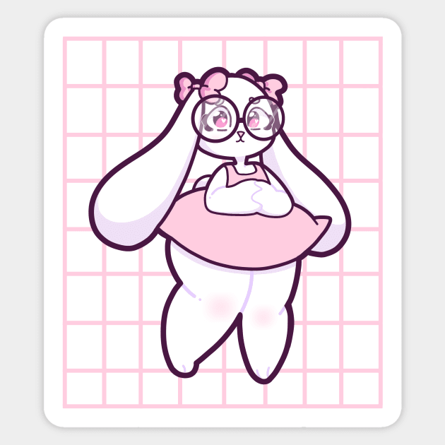 Checkered Bunny Girl Sticker by Indy-Site